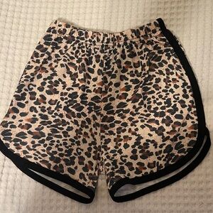 Leopard Print Kids Casual Shorts